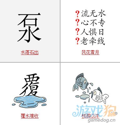 疯狂猜成语中所有和水有关的答案